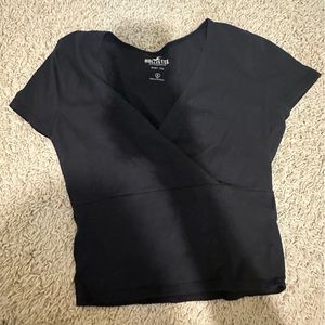 Hollister Black crop tee